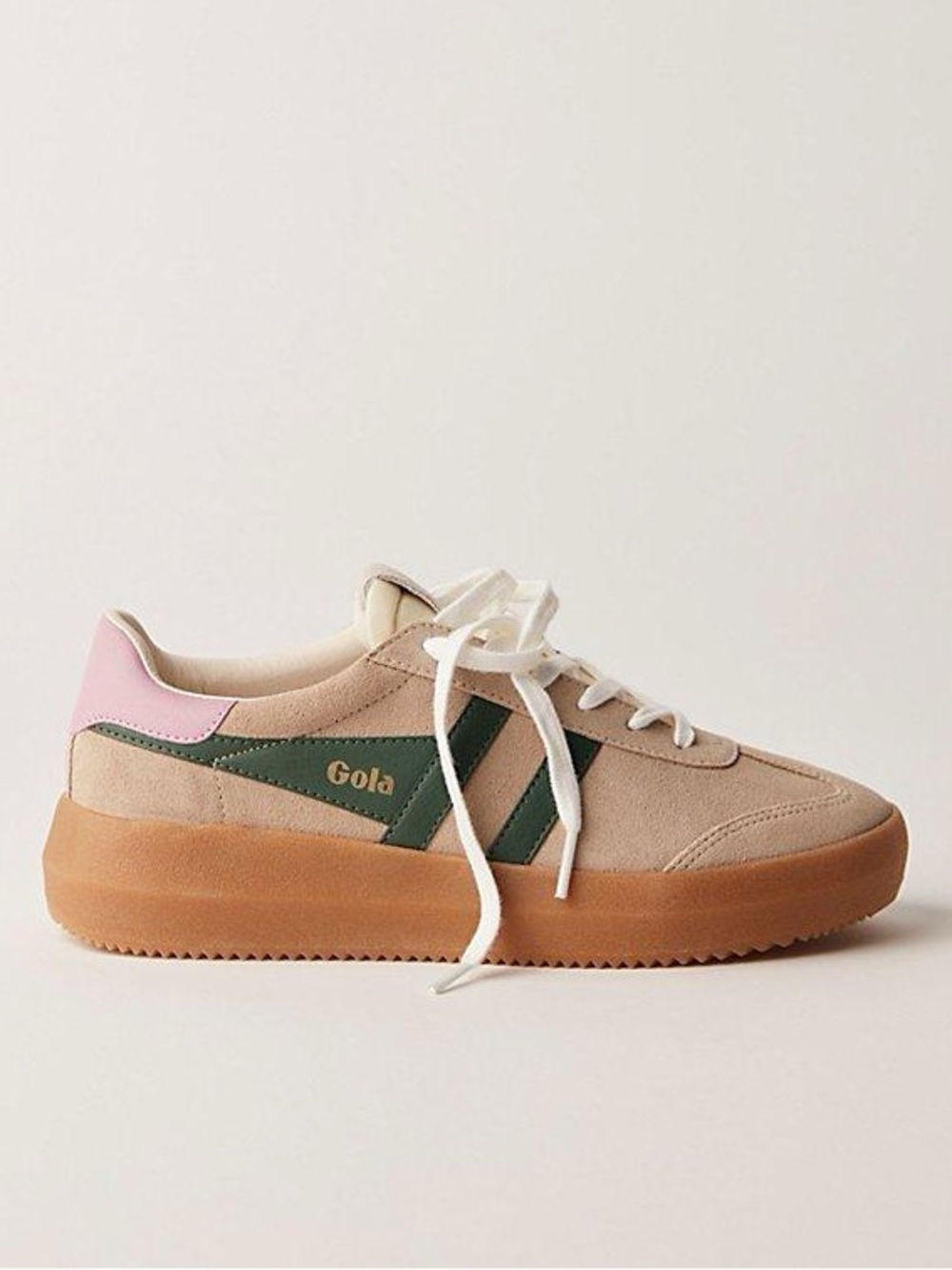New Gola Athena Sneakers Bone Evergreen Candy Gum